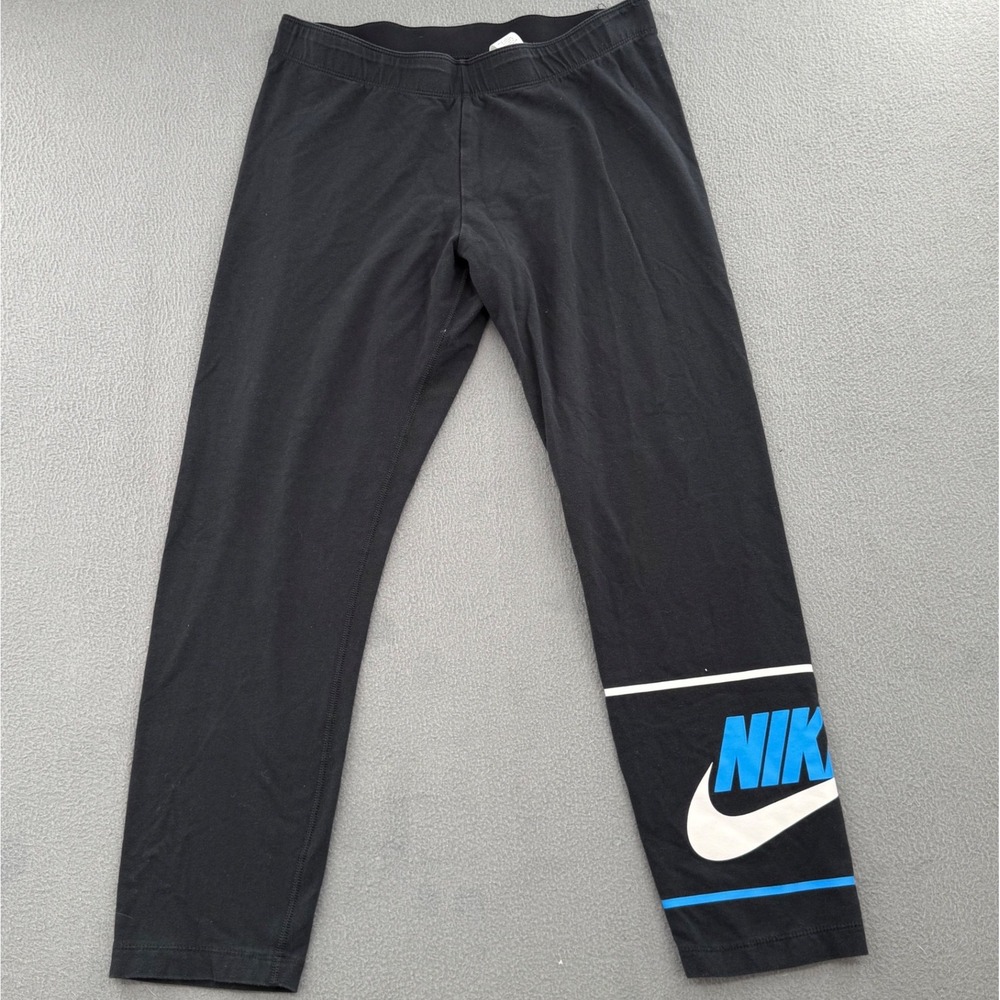 Nike Leggings M Logo Graphic Cropped Sportswear Athleisure Streetwear Loungewear